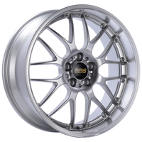 BBS RS-GT 20x8.5 5x120 ET15 Diamond Silver Center Diamond Cut Lip Wheel -82mm PFS/Clip Required