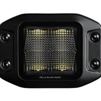 Hella Universal Black Magic 3.2in L.E.D. Cube Kit - Flood Beam (Flush Mount)