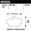 Hawk 2020 Porsche 718 Boxster 2.0L Base Ceramic Composite Brakes Rear ER-1 Brake Pads