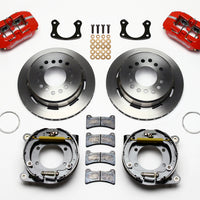 Wilwood Dynapro Low-Profile 11.00in P-Brake Kit - Red New Big Ford 2.50in Off Staggerd Mount