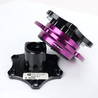 NRG Quick Release SFI SPEC 42.1 - Shiny Black Body / Shiny Purple Ring