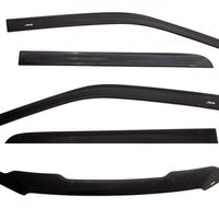 AVS 07-18 Jeep Wrangler Unlimited Ventvisor & Aeroskin Deflector Combo Kit - Matte Black