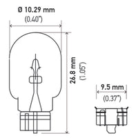 Hella Universal Clear T3.25 Incandescent 12V 3W Bulb (MOQ 10)