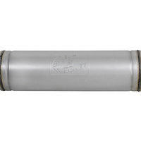 aFe ATLAS Aluminized Steel Muffler 5in Center/Center 24in L x 7in Diameter - Round Body