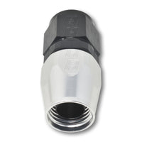 Russell Performance -6 AN Black/Silver Straight Full Flow Hose End