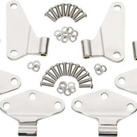 Kentrol 07-18 Jeep Wrangler JK Body Door Hinge Set 8 Pieces 4 Door - Polished Silver