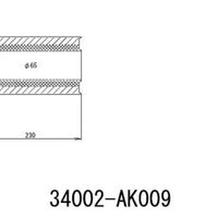 HKS UNIVERSAL EX H/M SUS 130-65 w/o tail (MOQ: 8pcs)