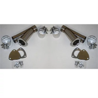 Granatelli 4.0in Stainless Steel Manual Dual Exhaust Cutout Kit w/Slip Fit & Band Clamps