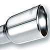 Borla Universal Polished Tip Single Round Rolled Angle-Cut w/Clamp (inlet 2 1/2in. Outlet 4 x 4in) *