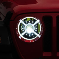 Raxiom 18-22 Jeep Wrangler JL/ JT 9-Inch LED Headlights w/ DRL and Halo- Black Housing (Clear Lens)