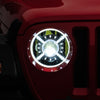 Raxiom 18-22 Jeep Wrangler JL/ JT 9-Inch LED Headlights w/ DRL and Halo- Black Housing (Clear Lens)