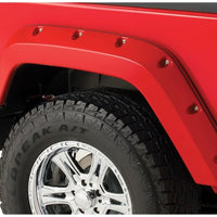 Bushwacker 07-18 Jeep Wrangler Pocket Style Flares 2pc Fits 2-Door Sport Utility Only - Black