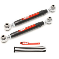 BMR 10-15 5th Gen Camaro Rear Adj. Rod Ends Toe Rods - Black Hammertone