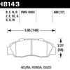 Hawk 97-98 Acura CL 3.0L Base Front ER-1 Brake Pads