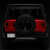 Raxiom 18-22 Jeep Wrangler JL Axial Series Plateau LED Tail Lights- Black Housing (Smoked Lens)