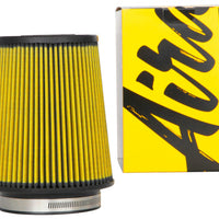 Airaid Universal Air Filter - Cone 4in Flange x 6in Base x 4-5/8in Top x 7in Height - Synthaflow