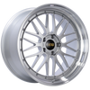 BBS LM 20x10 5x120 ET33 Diamond Silver Center Diamond Cut Lip Wheel -82mm PFS/Clip Required