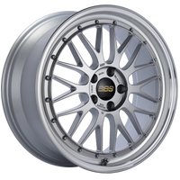 BBS LM 19x8.5 5x112 ET48 Diamond Silver Center Diamond Cut Lip Wheel -82mm PFS/Clip Required