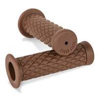 Burly Brand Rubber Diamondback Grips 1in - Brown