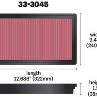 K&N 2016 TOYOTA HILUX REVO 2.8L L4 DSL Drop In Air Filter