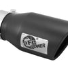 aFe Power Gas Exhaust Tip Black- 3 in In x 4.5 out X 9 in Long Bolt On (Black)