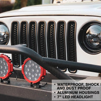 Raxiom 97-18 Jeep Wrangler TJ/JK Axial Series LED Daymaker Headlights- Black Housing (Clear Lens)