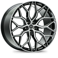 Vossen HF-2 20x9 / 5x120 / ET35 / Flat Face / 72.56 - Brushed Gloss Black Wheel