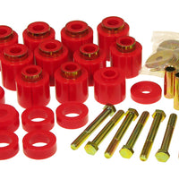 Prothane 87-96 Jeep YJ 1in Lift Body Mount Kit - Red