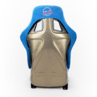 NRG FRP Bucket Seat ULTRA Edition - Large (Blue Alcantara/Gold Glitter Back)