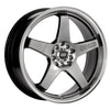 Enkei EV5 17x7 4x100/114.3 45mm Offset 72.6 Bore Diameter Hyper Black w/ Machined Lip Wheel