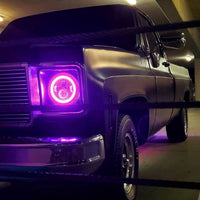 Oracle 7in High Powered LED Headlights - Black Bezel - ColorSHIFT - BC1 SEE WARRANTY