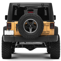 Raxiom 07-18 Jeep Wrangler JK Axial Series LED Halo Tail Lights- Black Housing (Dark Smoked Lens)