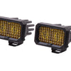 Diode Dynamics Stage Series 2 In LED Pod Sport - Yellow Flood Standard ABL (Pair)