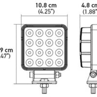 Hella ValueFit LED Work Lamps 4SQ 2.0 LED MV CR BP