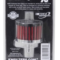 K&N Steel Base Crankcase Vent Filter 0.375in Vent OD x 2in OD x 1.5in Height