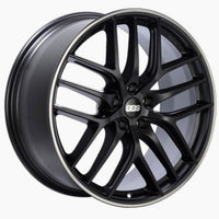 BBS CC-R 20x8 5x112 ET27 Satin Black Polished Rim Protector Wheel -82mm PFS/Clip Required