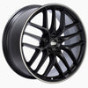 BBS CC-R 20x8 5x112 ET27 Satin Black Polished Rim Protector Wheel -82mm PFS/Clip Required