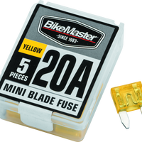 BikeMaster 5Piece 20A Replacement Mini Blade Fuse