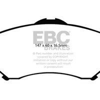 EBC 08-11 Chrysler Town & Country 3.3 Greenstuff Front Brake Pads