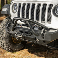 Rugged Ridge HD Bumper Stubby Front 07-18 Jeep Wrangler JK 18-20 Jeep Wrangler JL 2020 JT