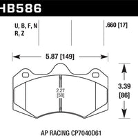 Hawk 2014 McClaren MP4-12C (Spider) DTC-60 Rear Race Brake Pads