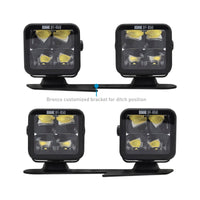 Borne Off-Road 21+ Bronco Light Pods 4pc Ditch 3x3 Spot