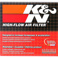 K&N Filter Universal Rubber Filter Oval Tapered 4in Base O/S L x 3.5in Top O/S L x 2.75in H