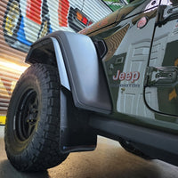 Rally Armor 19-24 Jeep JT Gladiator (Mojave/Rubicon) Black Mud Flap w/Army Green Logo