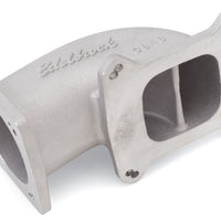 Edelbrock Low Profile Intake Elbow 90mm Throttle Body to Square-Bore Flange As-Cast Finish