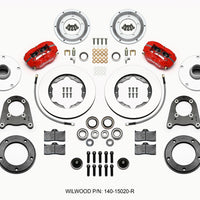 Wilwood Forged Dynalite-M Front Kit 10.75in Red 1950-1955 MG-TD/TF