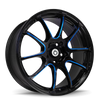 Konig Illusion 18x8 5x114.3 ET45 Black/Ball Cut Blue