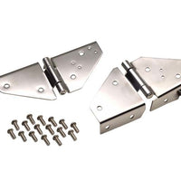 Kentrol 76-95 Jeep CJ/Wrangler YJ Windshield Hinge Pair - Polished Silver