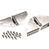 Kentrol 76-95 Jeep CJ/Wrangler YJ Windshield Hinge Pair - Polished Silver