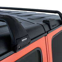 Rhino-Rack 07-22 Jeep Wrangler JK/JL 4 Door Hard Top Vortex SG 2 Bar Roof Rack - Black